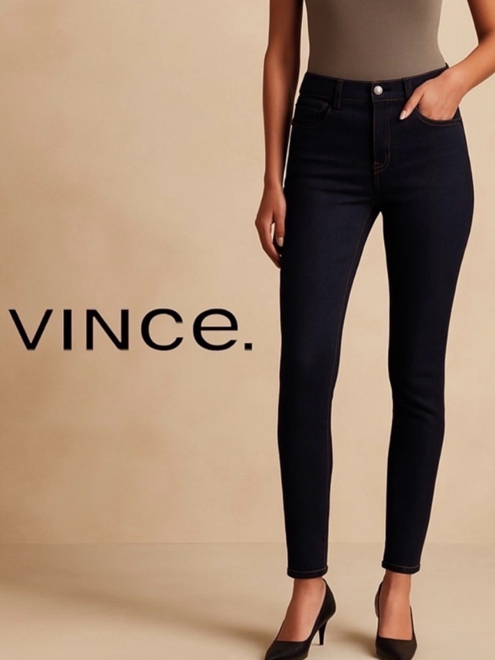 Vince Camuto Dark Blue Skinny Jeans Size 8